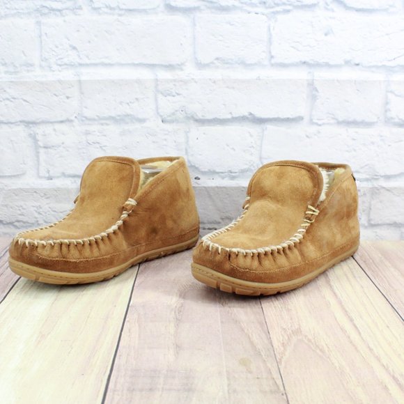 LL BEAN Shearling Lined Wicked Good Bootie Slippers Size 9 M - Picture 2 of 11